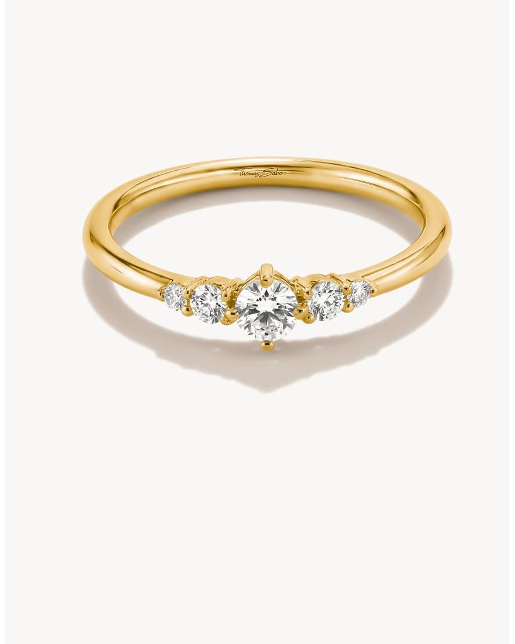Thomas Sabo Natural Ring With White Zirconia