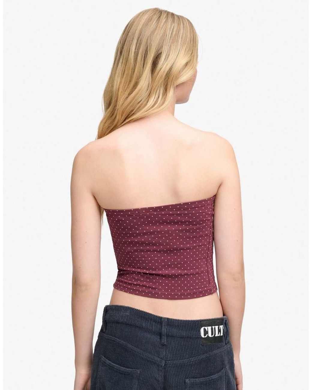 Superdry Red Athletic Essentials Jersey Bandeau Top