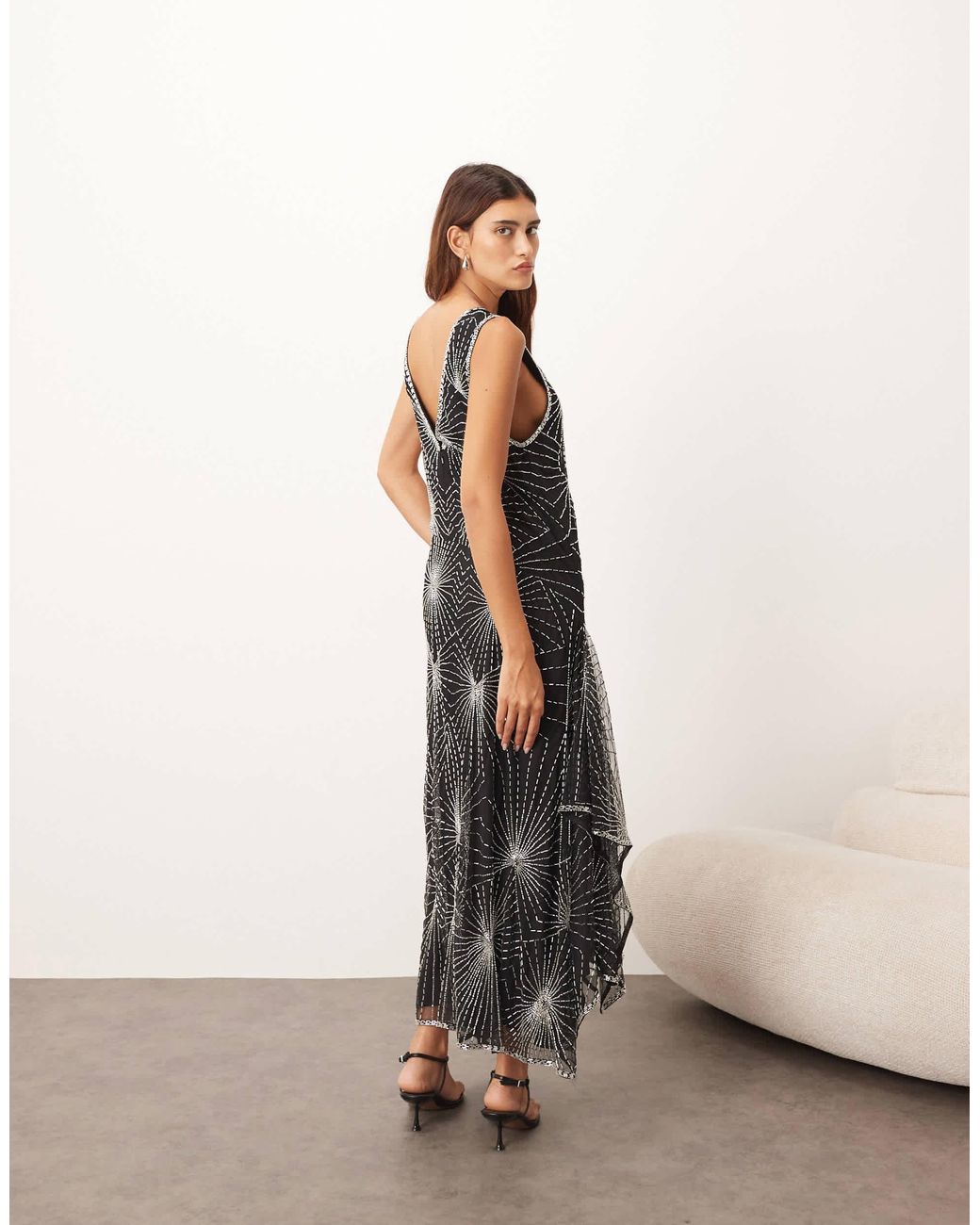 knee length dresses for ladies Sadie & Sage Abstract Stretch Midi Dress - Blue