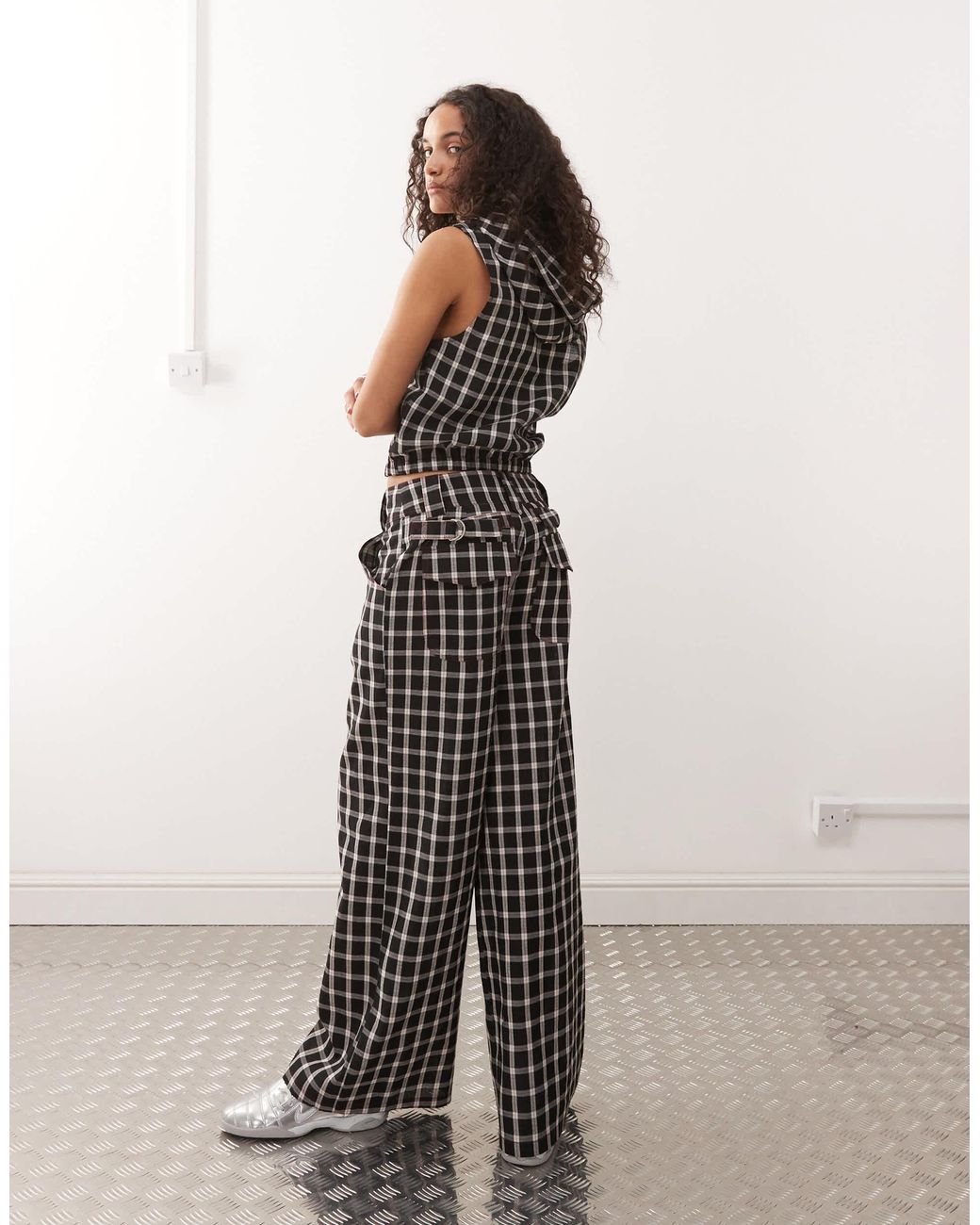 Collusion Multicolor Pants With Buckle Hardware