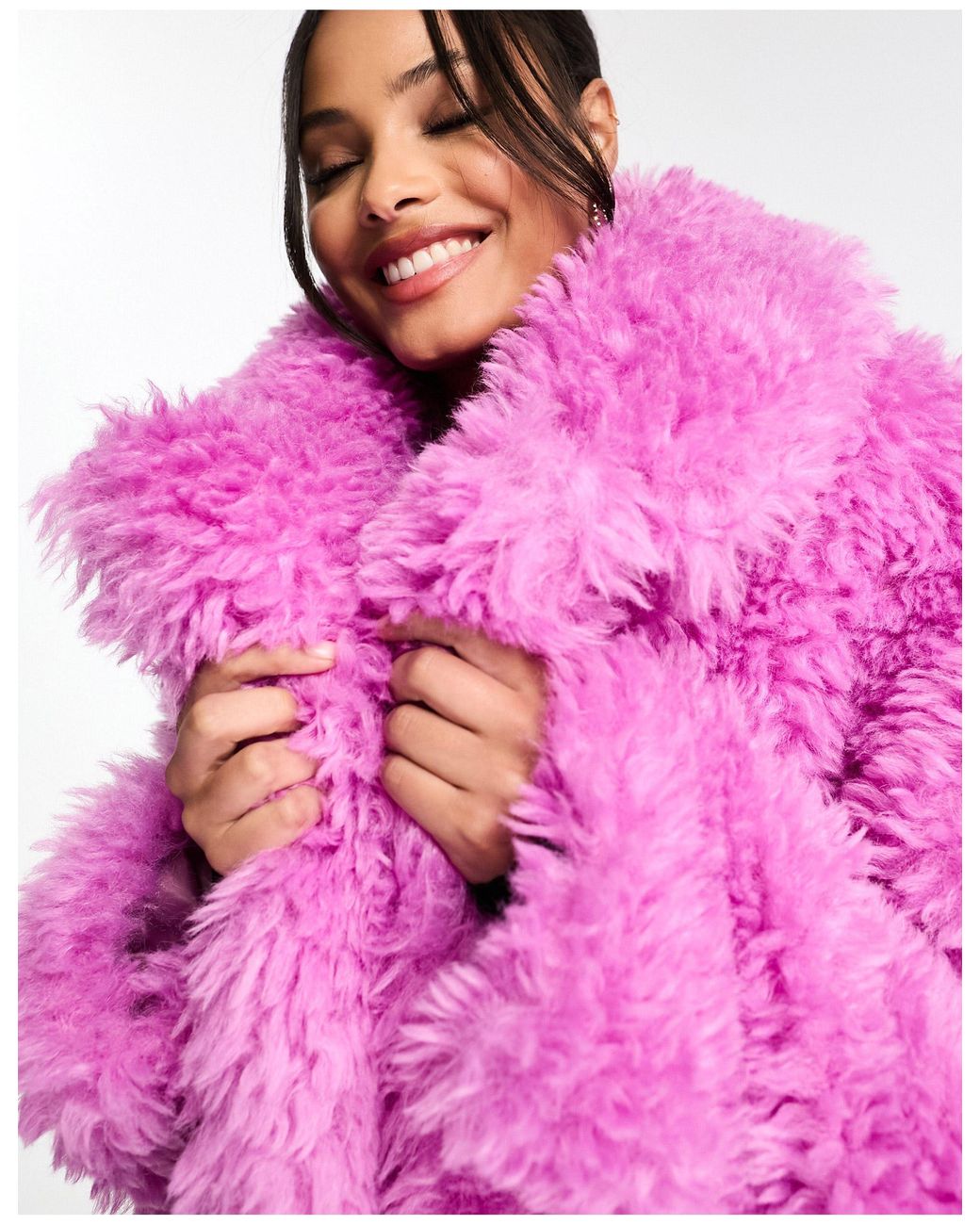 Faux fur borg jacket store