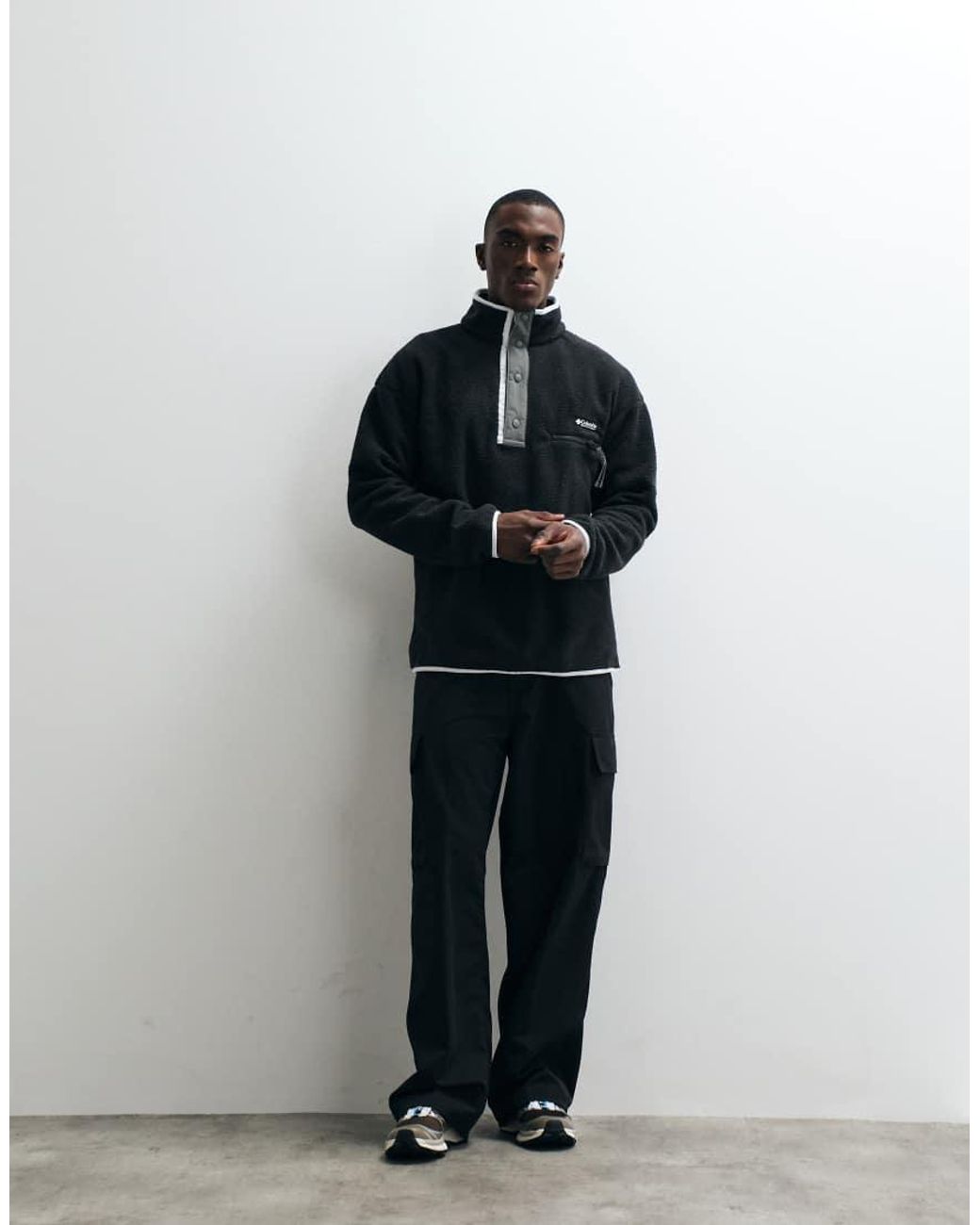 Columbia Black Helvetia Ii Half Snap Fleece for men