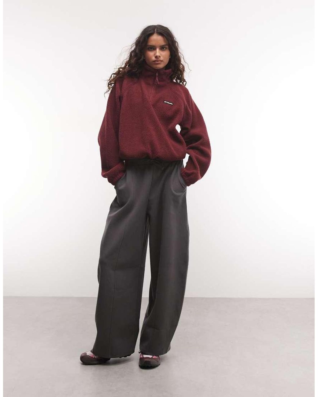 Columbia Red Spring Half Snap Fleece
