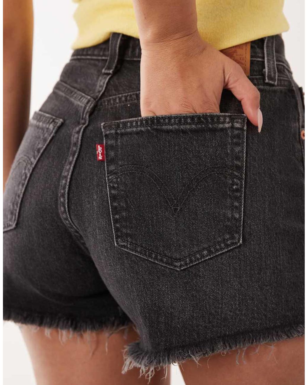 Levi's Black 501 Hourglass Denim Shorts