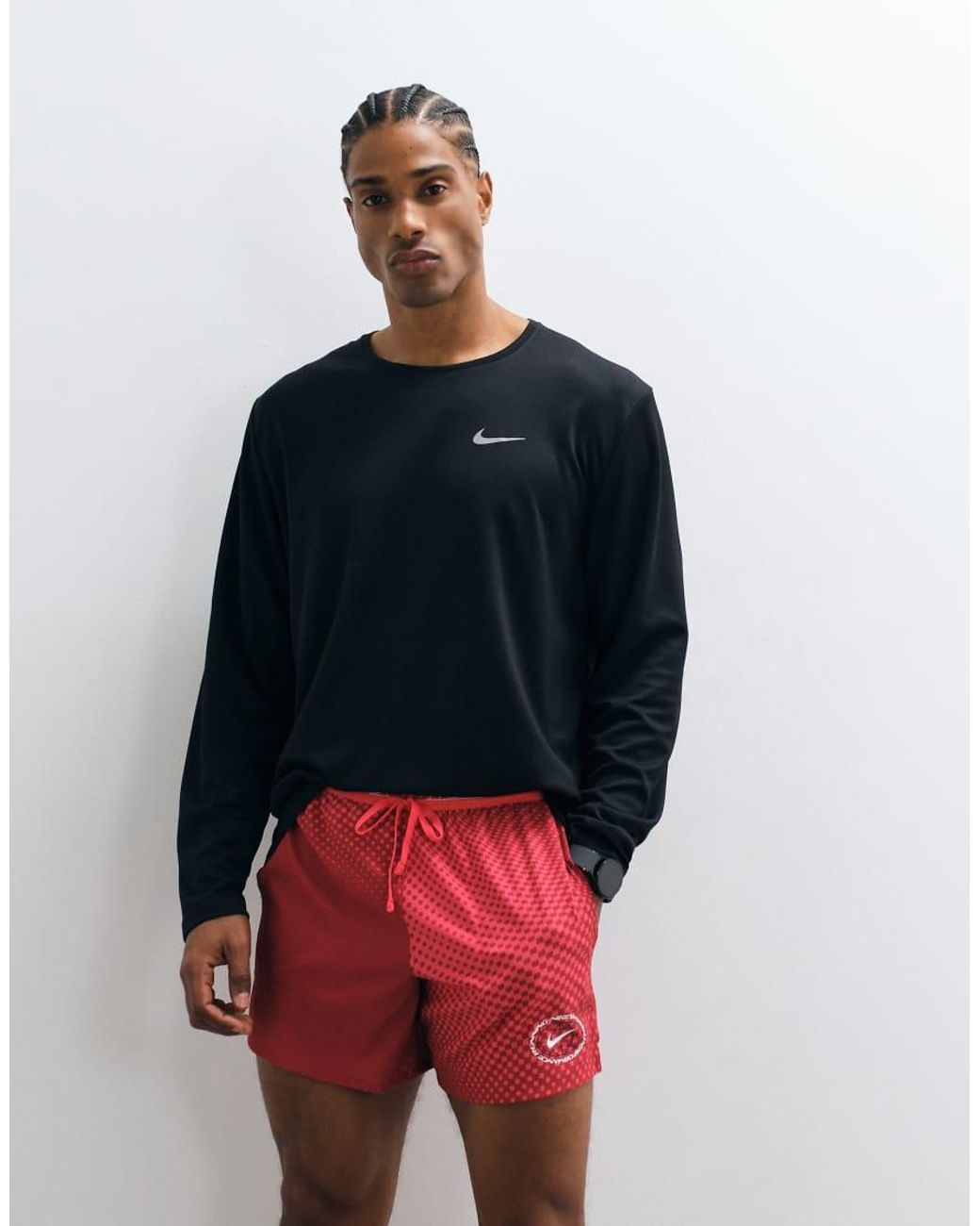 Nike Red Stride Dri-fit 5 Inch Shorts for men