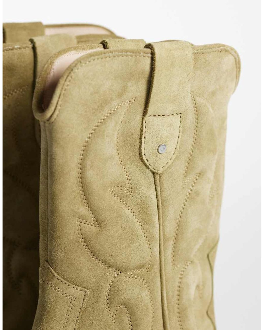 Bronx Green Chel-sey Western Ankle Boots