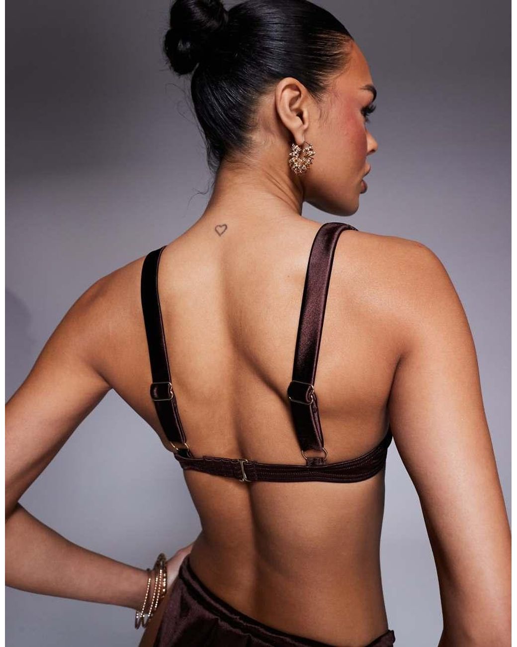 South Beach Gray Ruched Underwire Bikini Top