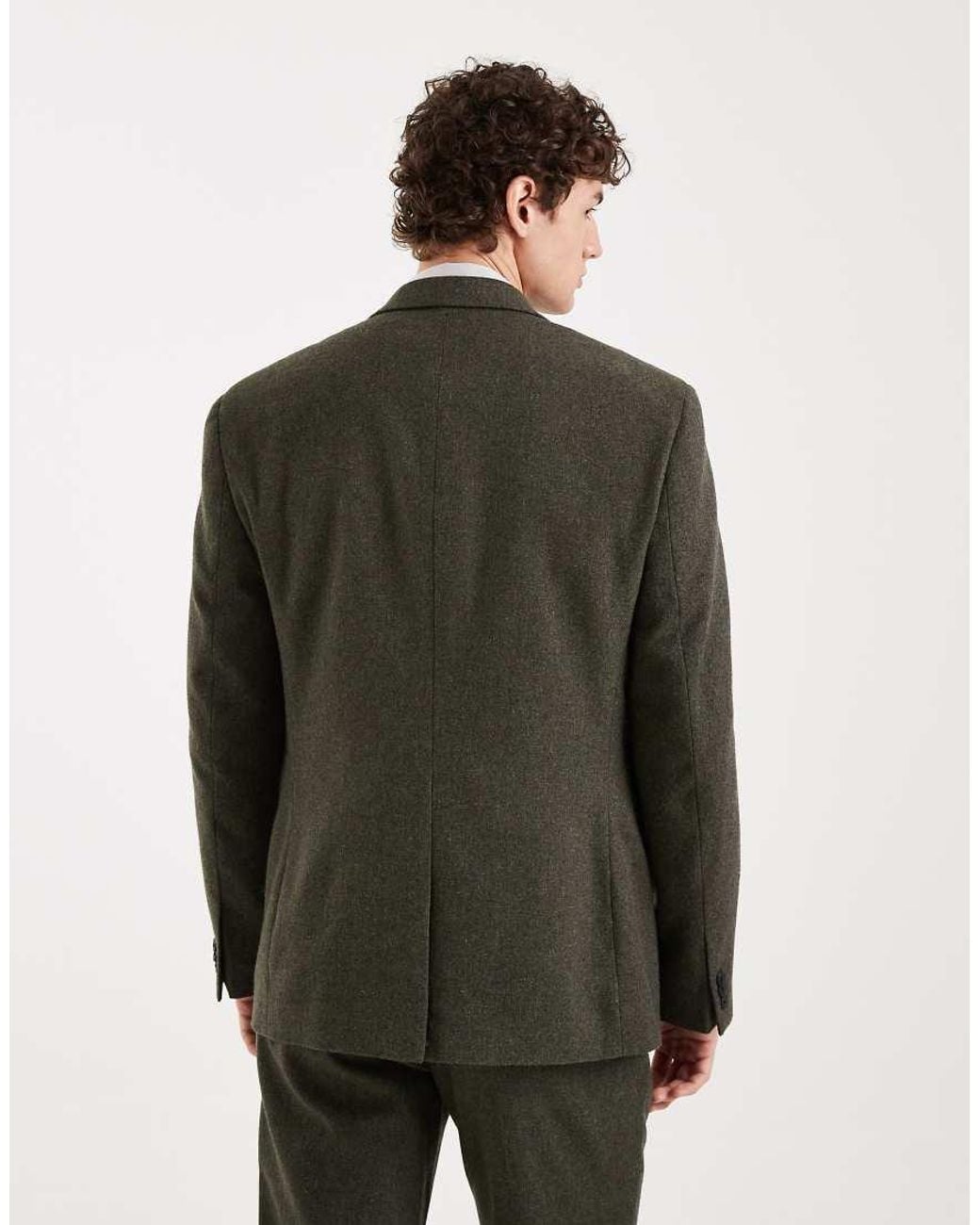 ASOS Gray Wool Mix Slim Suit Jacket for men
