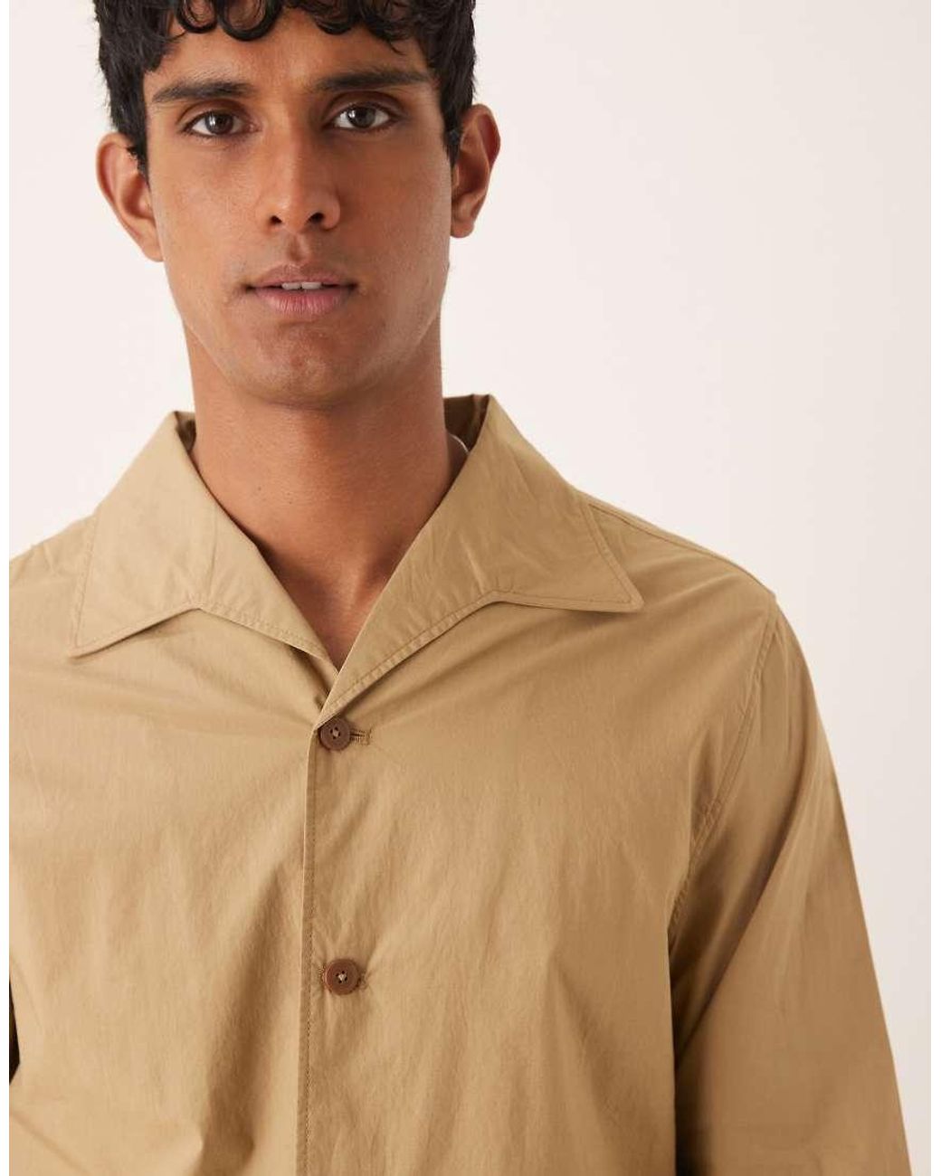 Mango Natural Relaxed Fit Worker Jacket Co-ord for men