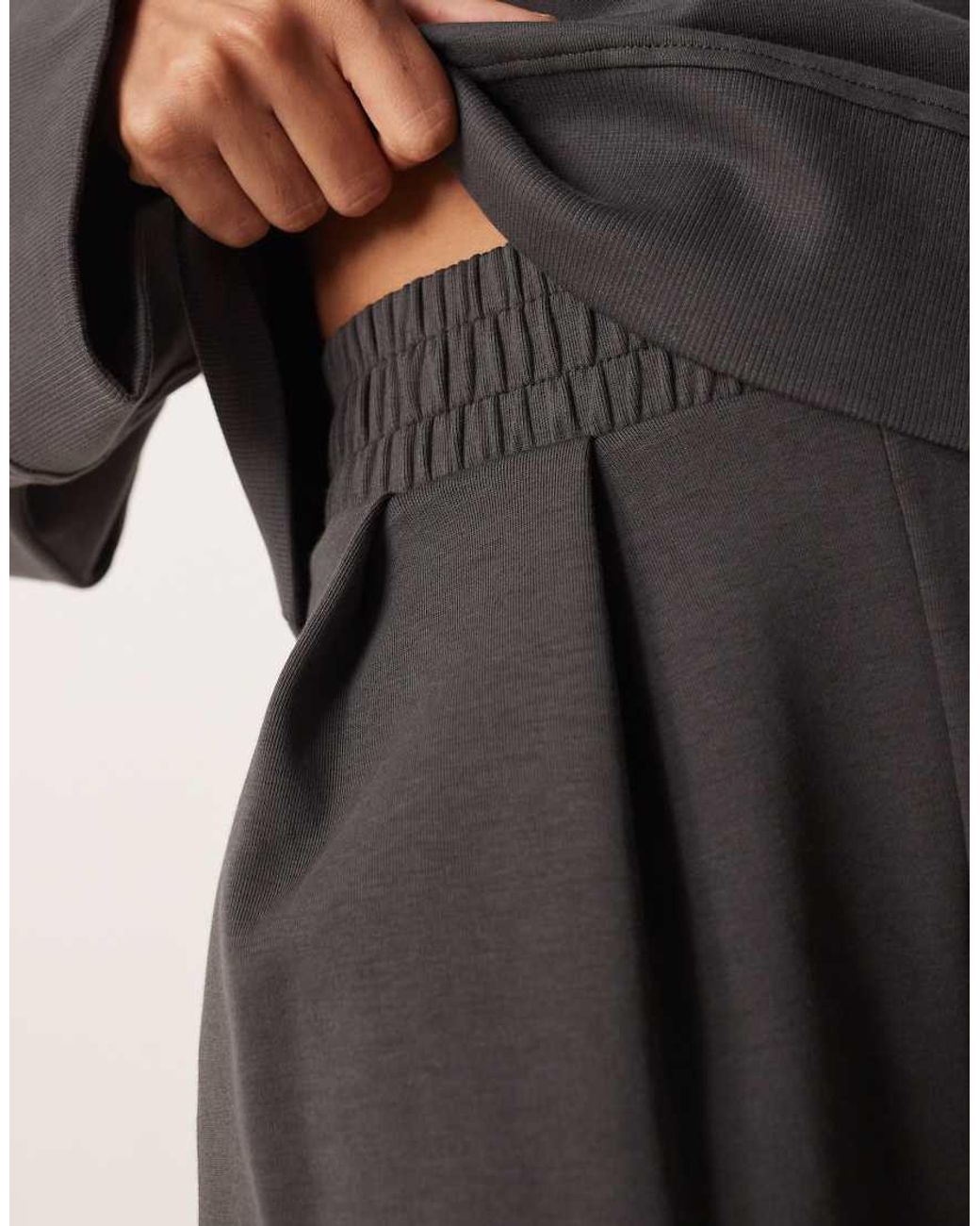 ASOS Gray Interlock Super Wide Leg Pants