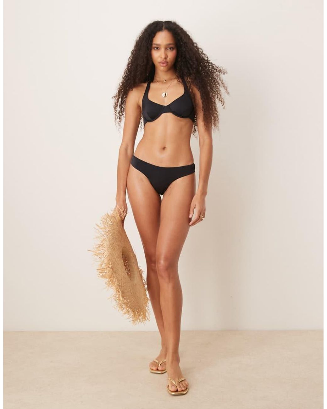 Free Society Black Underwire Bikini Top