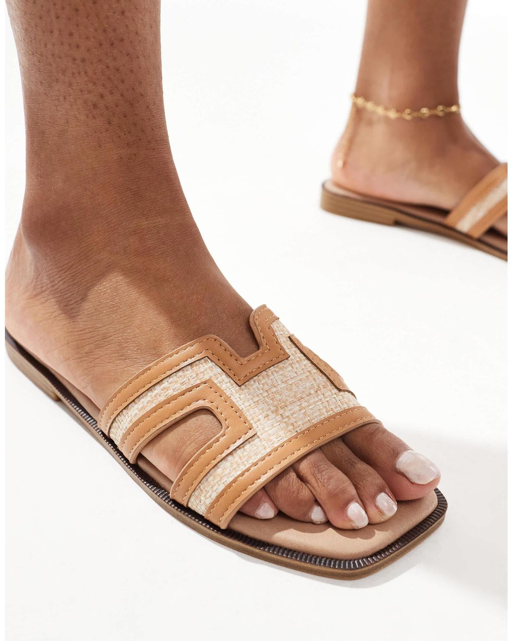 New Look Natural – bast-sandalen