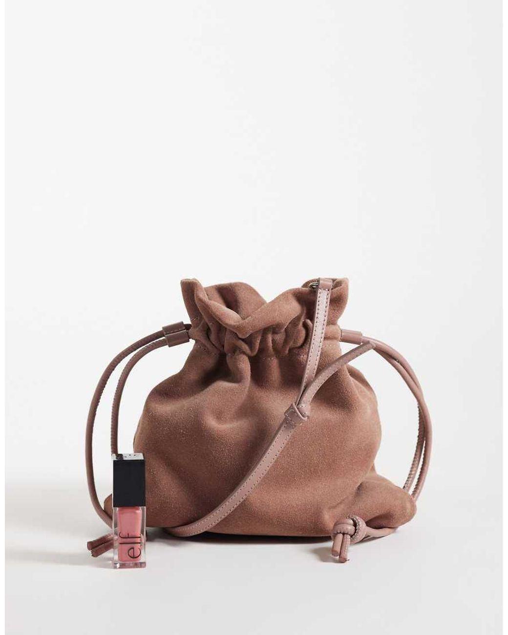 ASOS Brown Suede Pouch Grab Bag