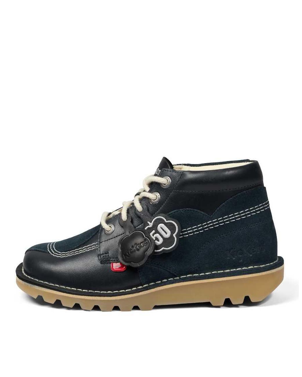 Kickers Kick Hi Stitch Boots in Blue | Lyst UK