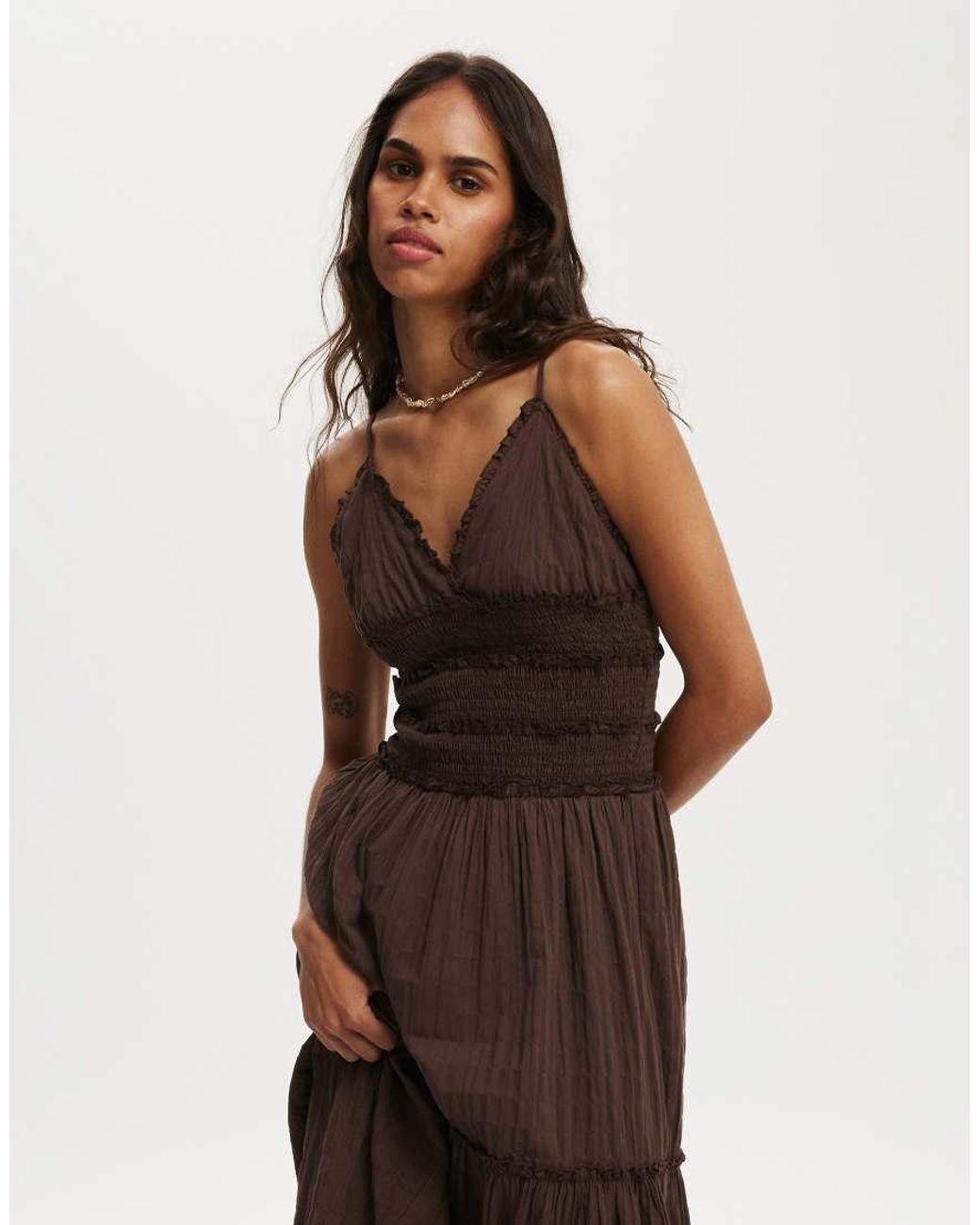 Cotton On Brown Olli Maxi Dress