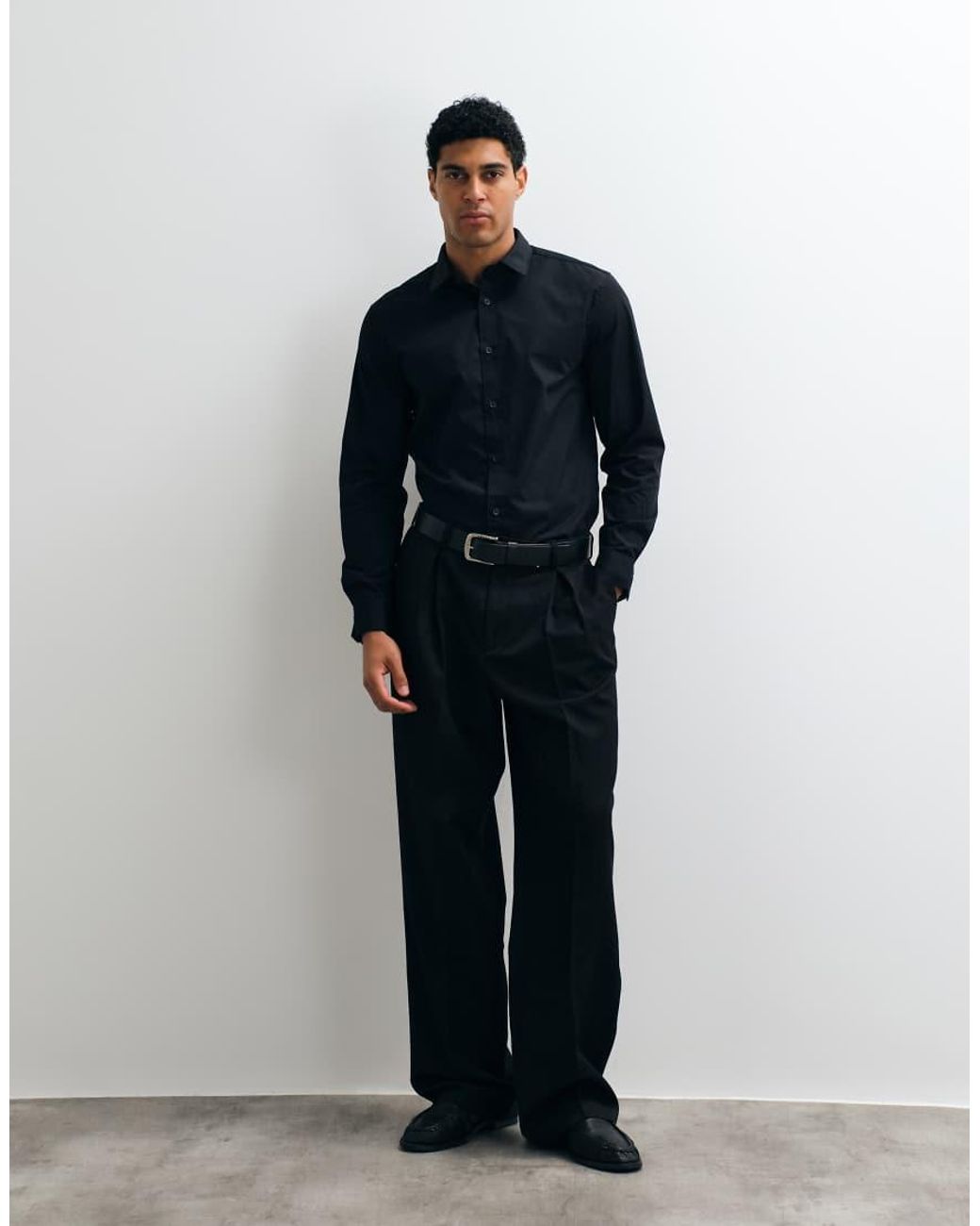 ASOS Black Regular Fit Smart Shirt for men