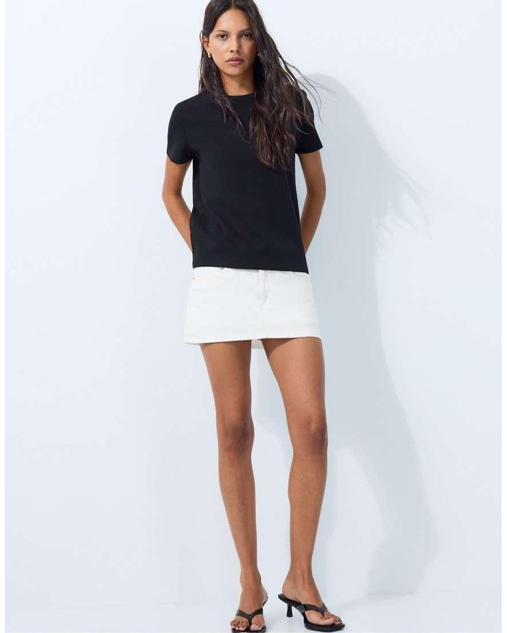 Stradivarius Black Basic Regular Soft-touch T-shirt
