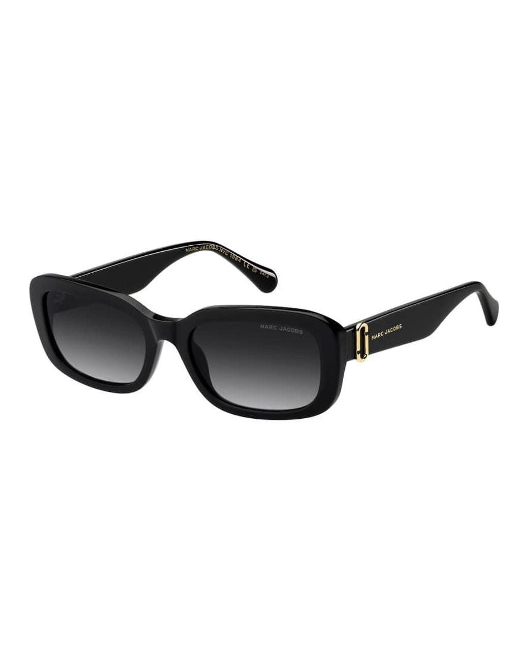 Marc Jacobs Black Marc Jac Sun Rectangular Sunglasses With Gradient Lenses
