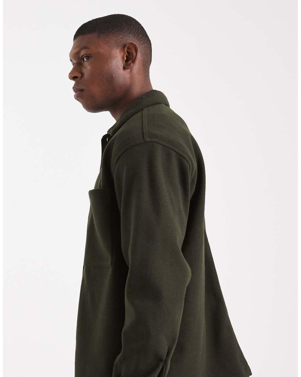 Jack & Jones Black Brushed Overshirt for men