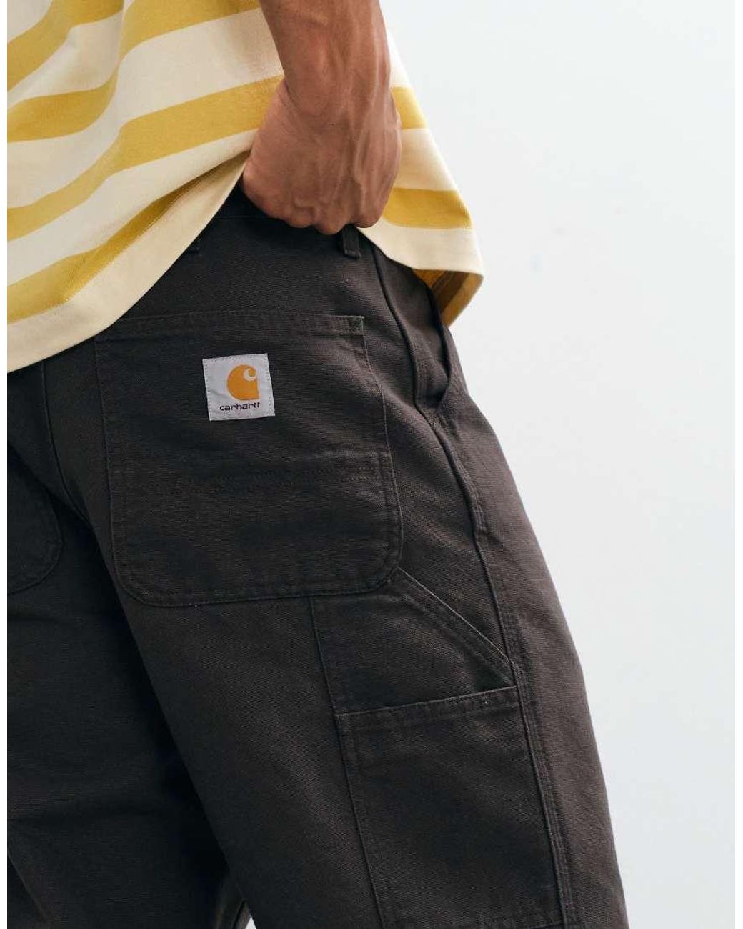 Carhartt Gray Single Knee Relaxed Fit Trousers for men