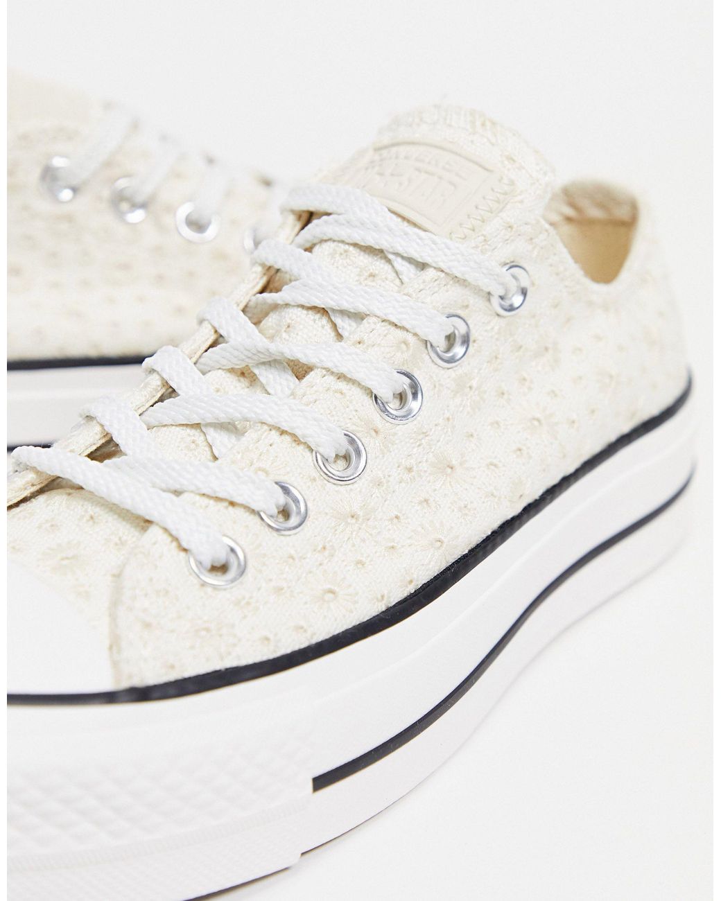Converse Chuck Taylor Lift Ox Sneakers Met Broderie Anglaise