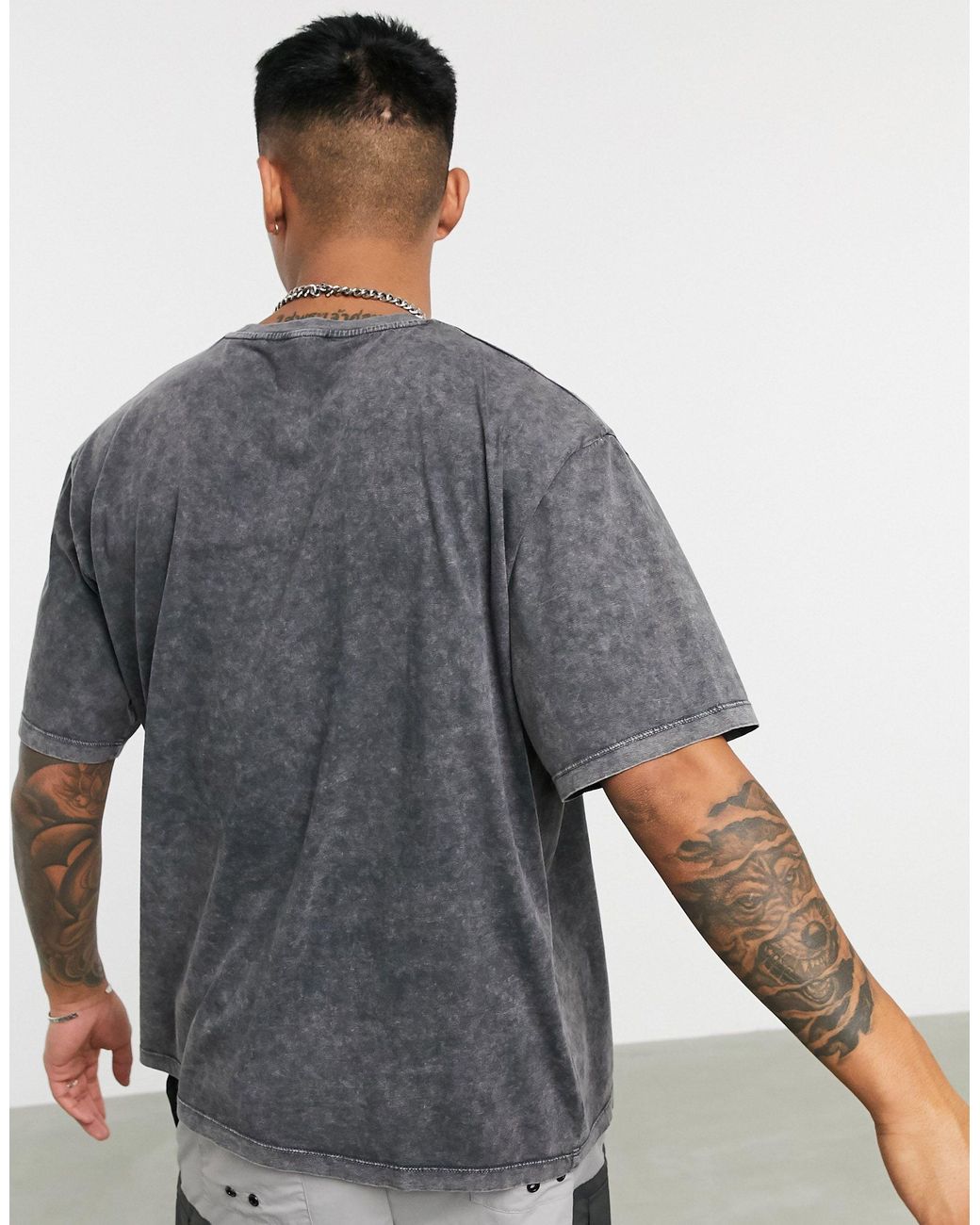 underordnet Mig selv sengetøj Reclaimed (vintage) Inspired Oversized Boxy T-shirt With Logo in Gray for  Men | Lyst