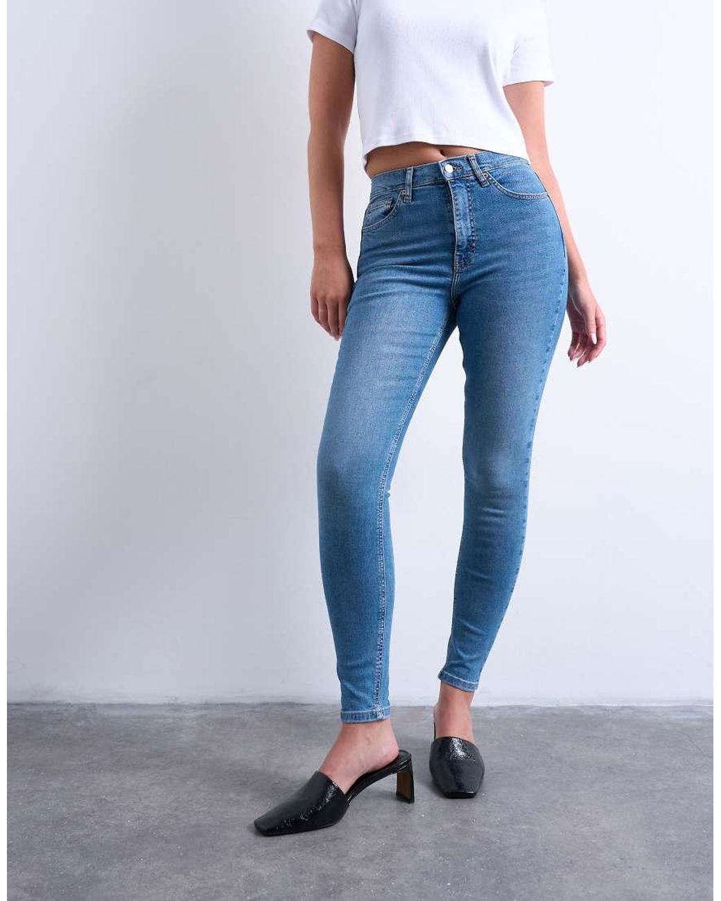 Topshop Hourglass Blue Jamie High Rise Skinny Jean