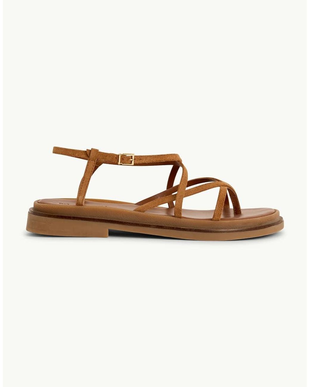 Nobody's Child Brown Real Suede Strappy Sandal