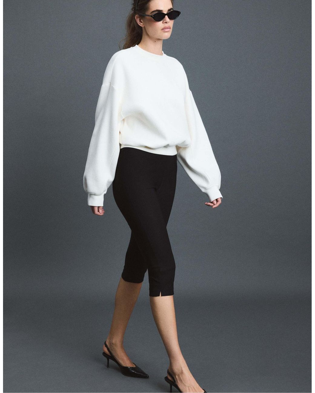 Stradivarius Black Basic sweatshirt