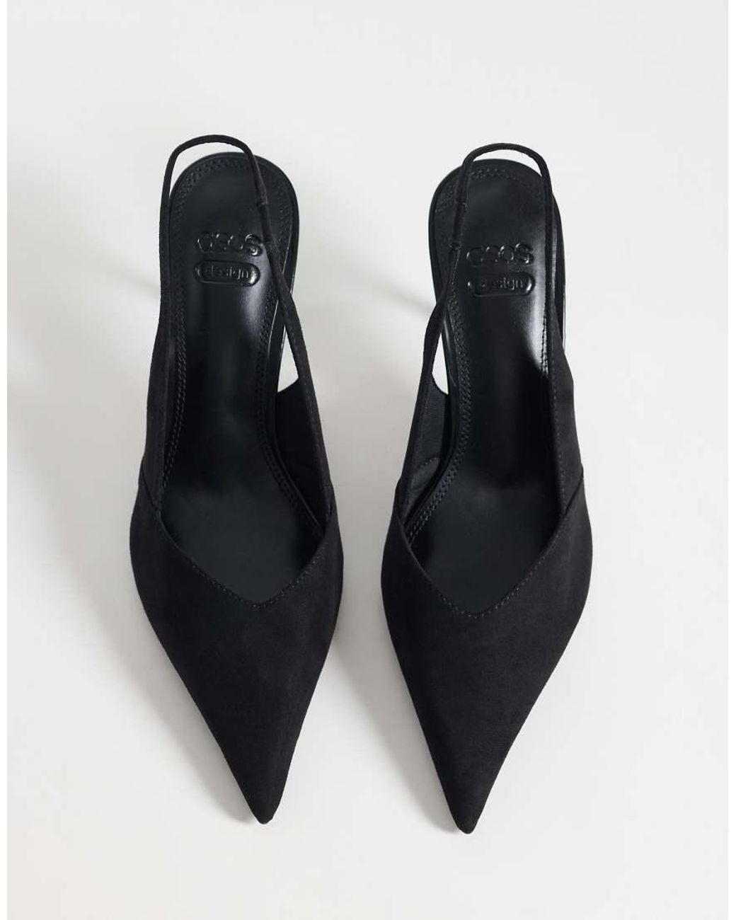 ASOS Black Sabrina Slingback Stiletto Heels