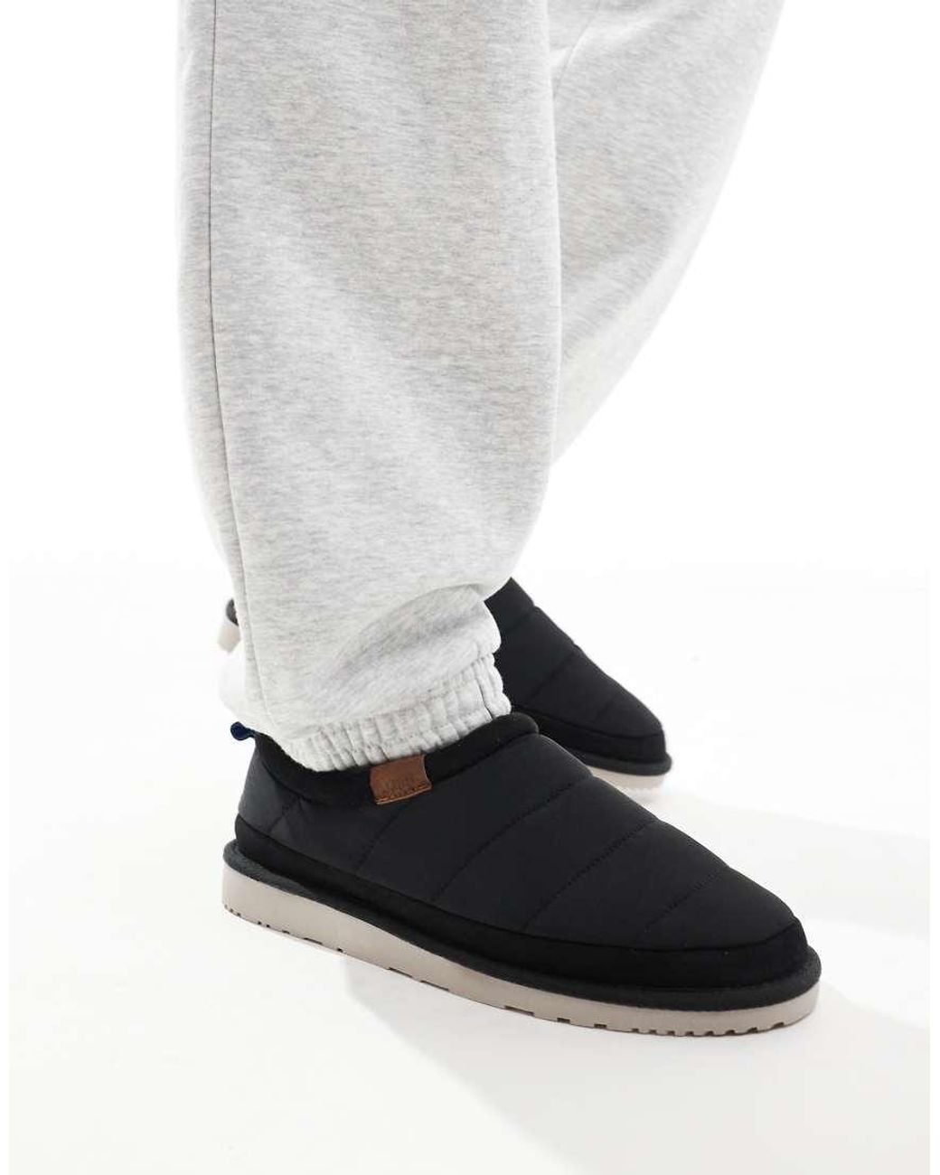 Jack & Jones White Padded Nylon Slippers for men
