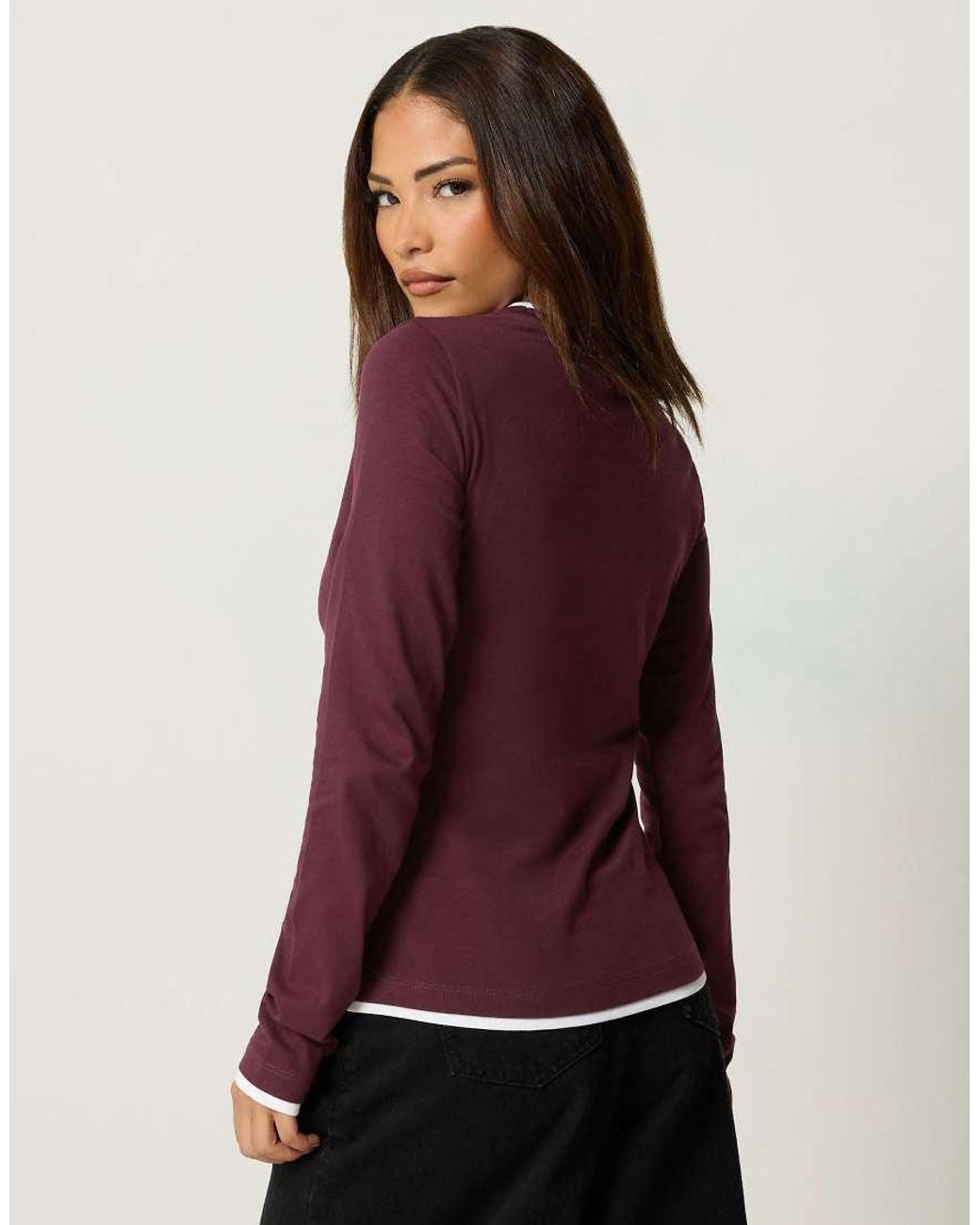 PixieGirl Purple Petite Contrast Long Sleeve T-Shirt