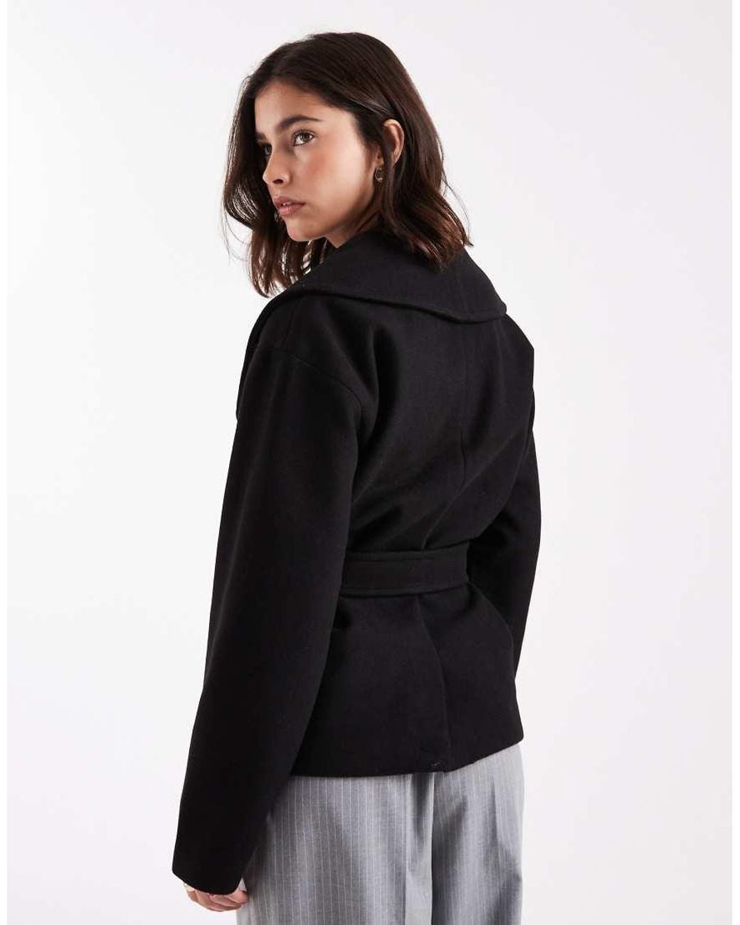 Vero Moda Black Belted Short Formal Jacket