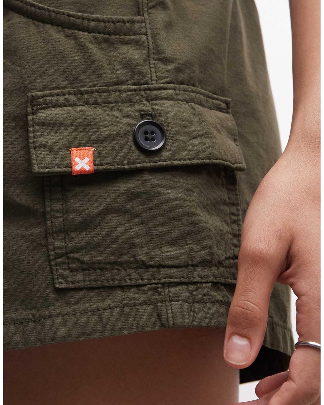 Collusion Green Cargo Micro Shorts