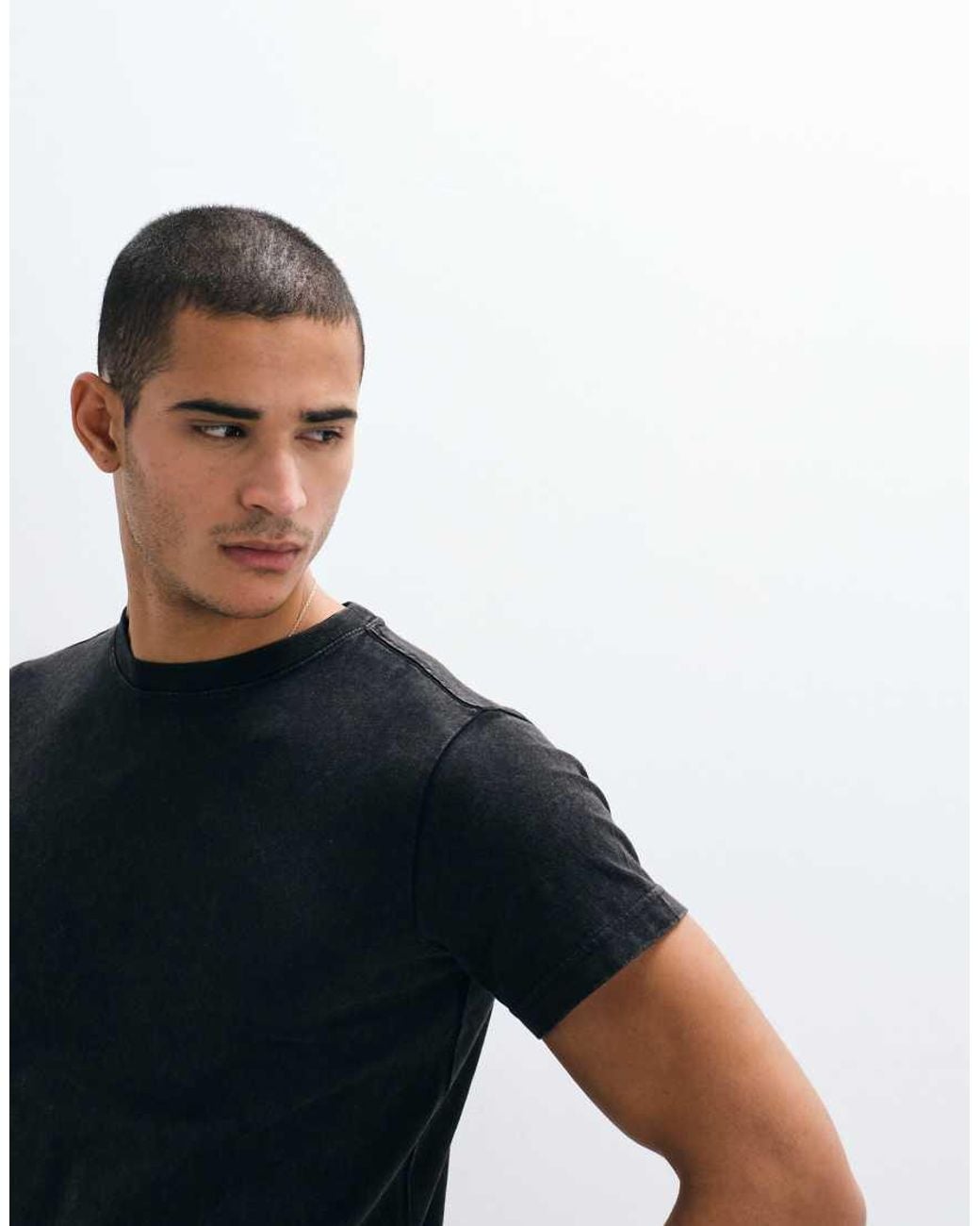 Weekday Blue Shrunken Fit T-shirt for men