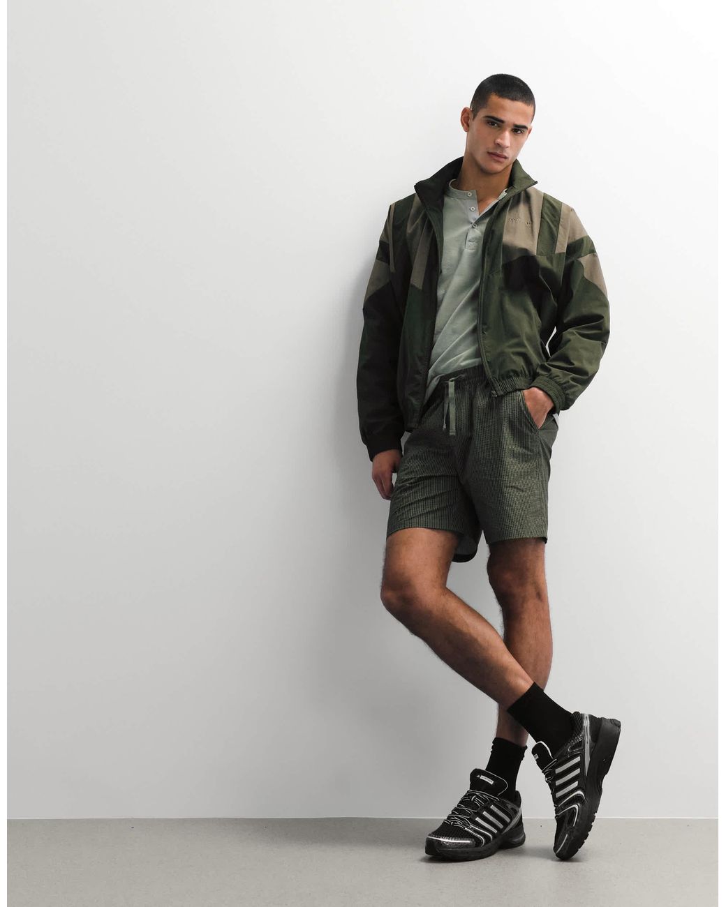 ASOS Blue Slim Mid Length Elasticated Short for men