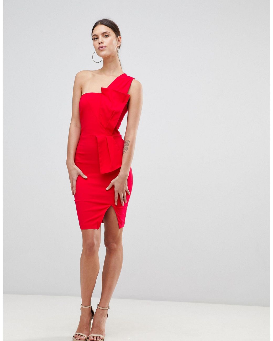 vesper one shoulder dress
