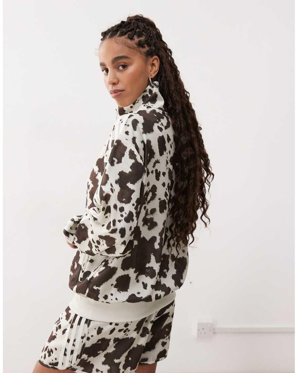Adidas Originals White Satin Track Top