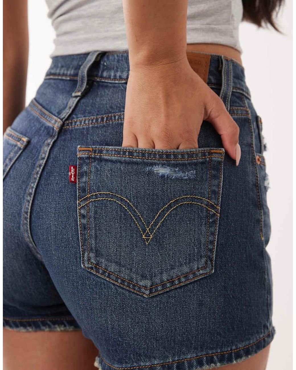Levi's Blue 501 Hourglass Denim Shorts