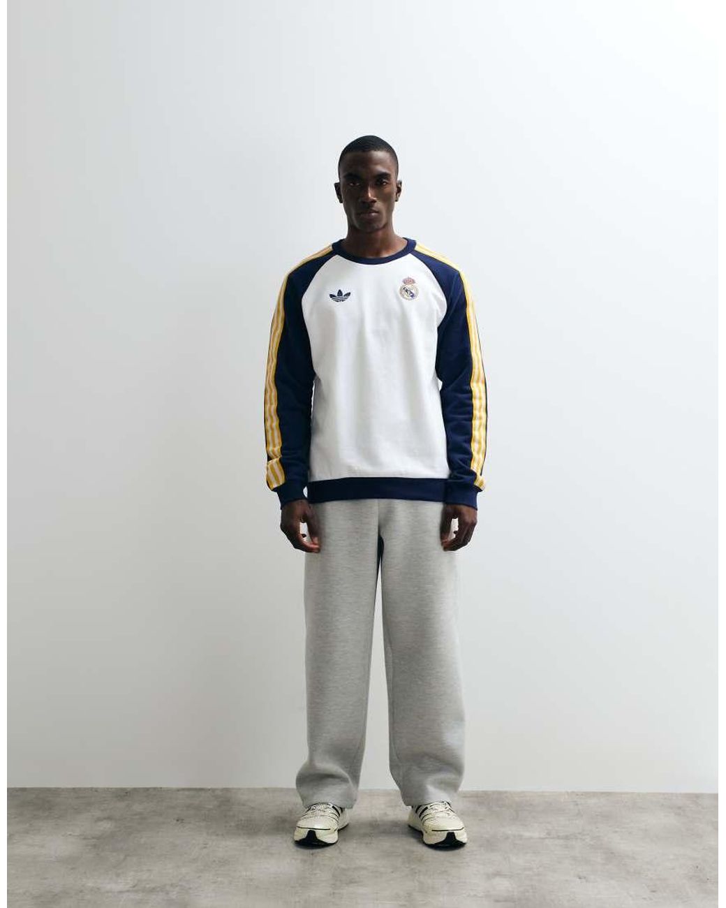 Adidas Originals Blue Real Madrid Originals Crew Sweat for men