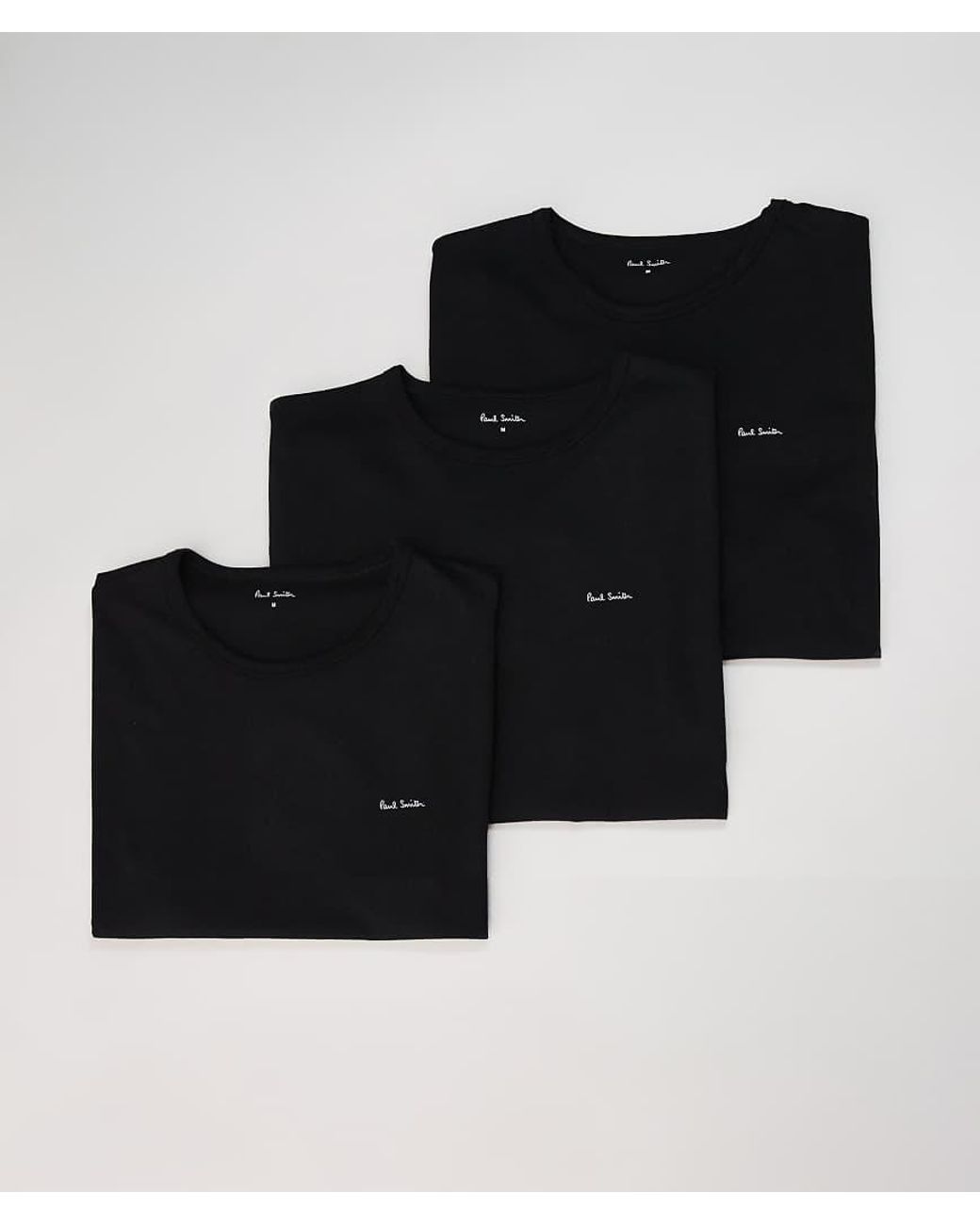 Paul Smith Black 3 Pack Regular T-shirt for men