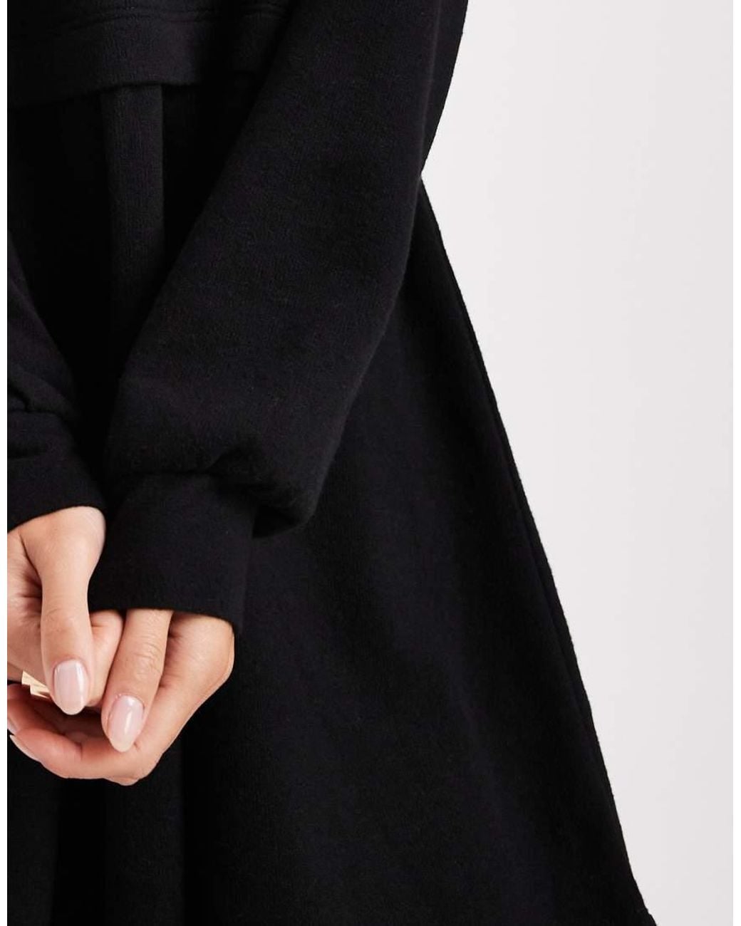 Miss Selfridge Black Super Soft Brushed Smock Dress