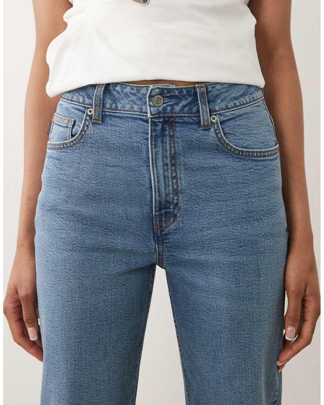 ASOS Blue Asos Design Tall Slim Fit Mom Jeans