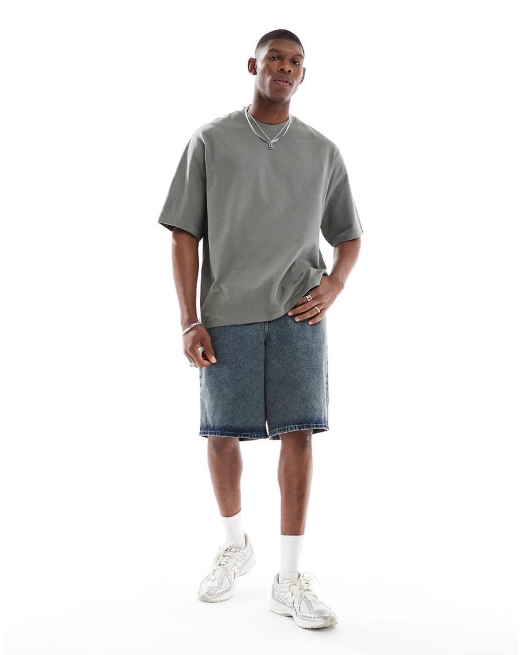 Only & Sons Gray Super Oversize T-Shirt for men
