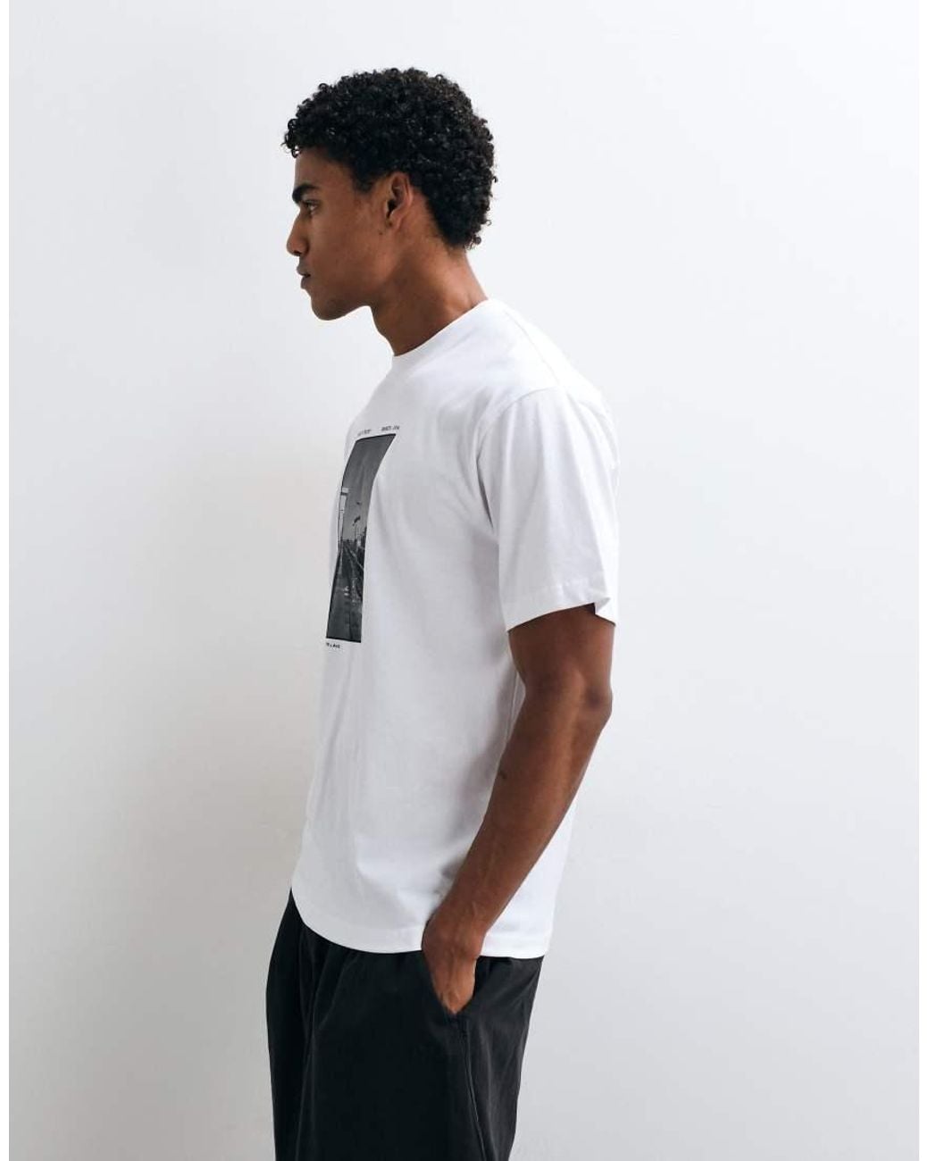 Huf White Taking The Leap Graphic T-Shirt for men