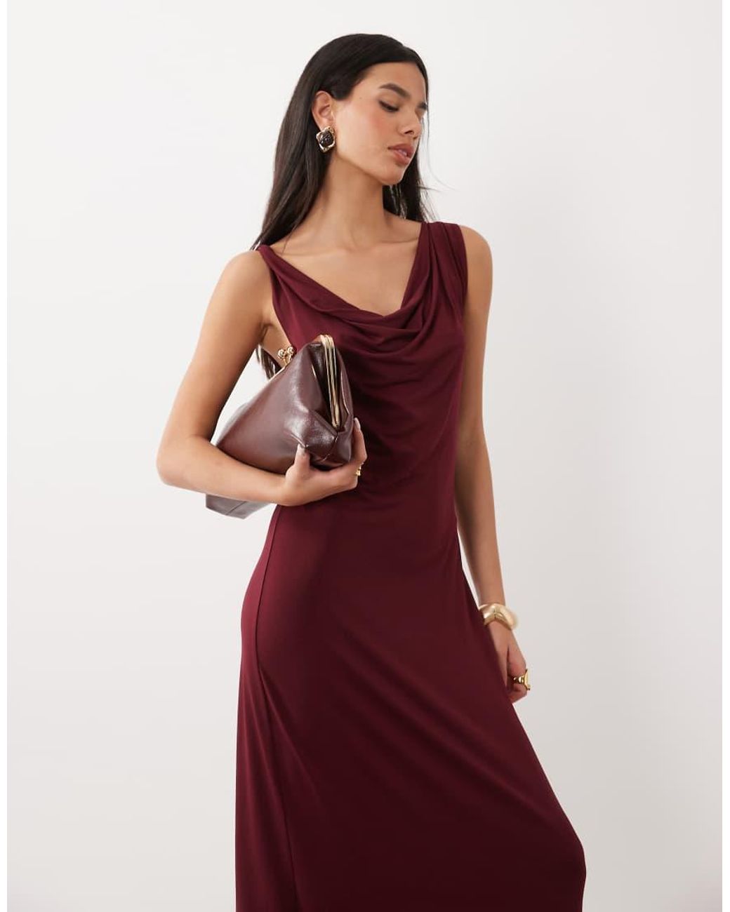 Vero Moda Red Sleeveless Twist Detail Maxi Dress