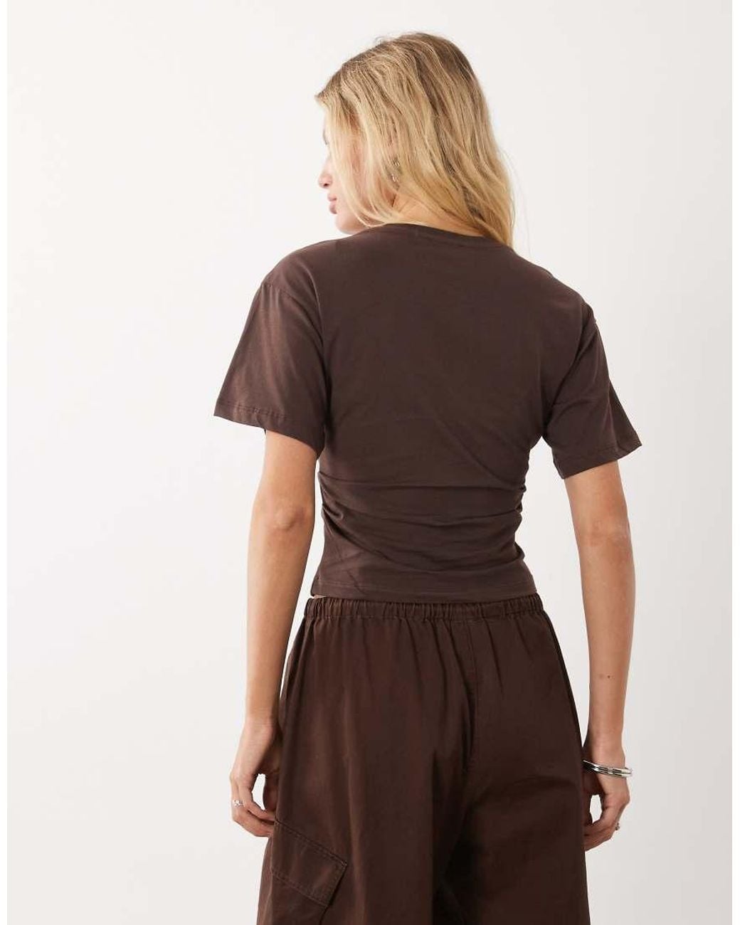 New Look Brown Corset Tee