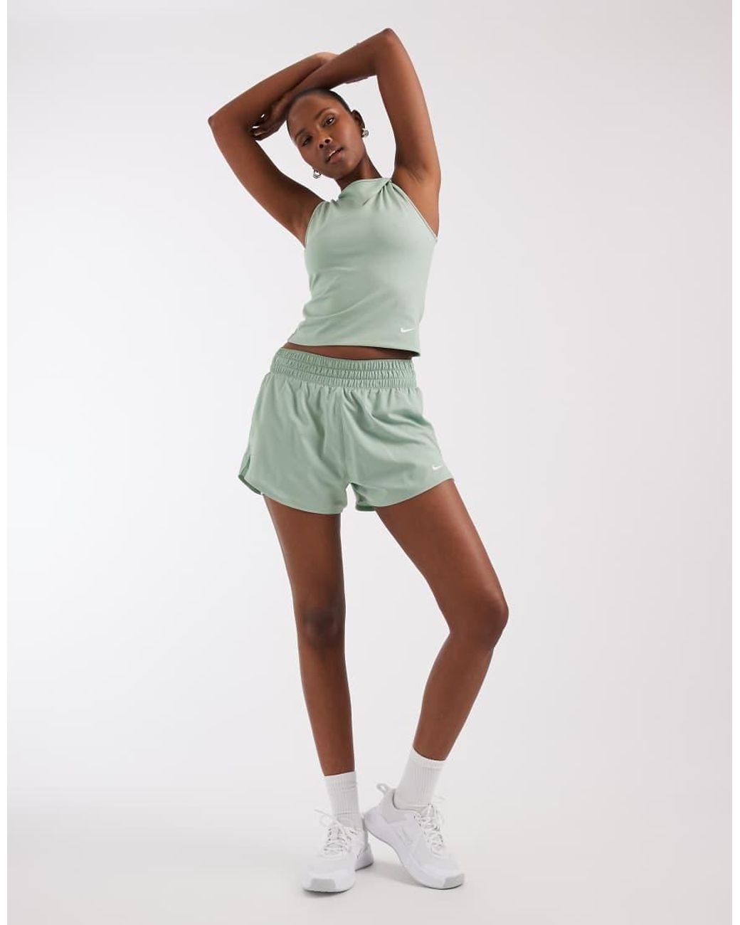 Nike Green Nike One Training Asymmetric Tank Top