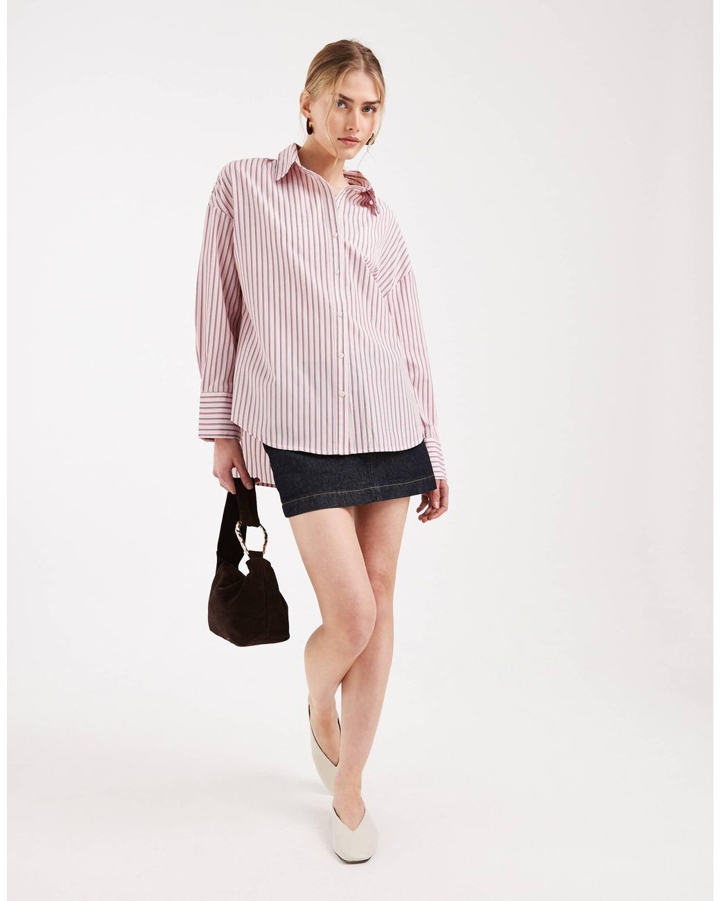ONLY Pink – oversize-hemdbluse