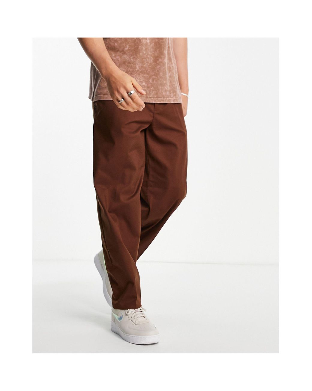 Oversized Fit Pleated Smart Trousers 